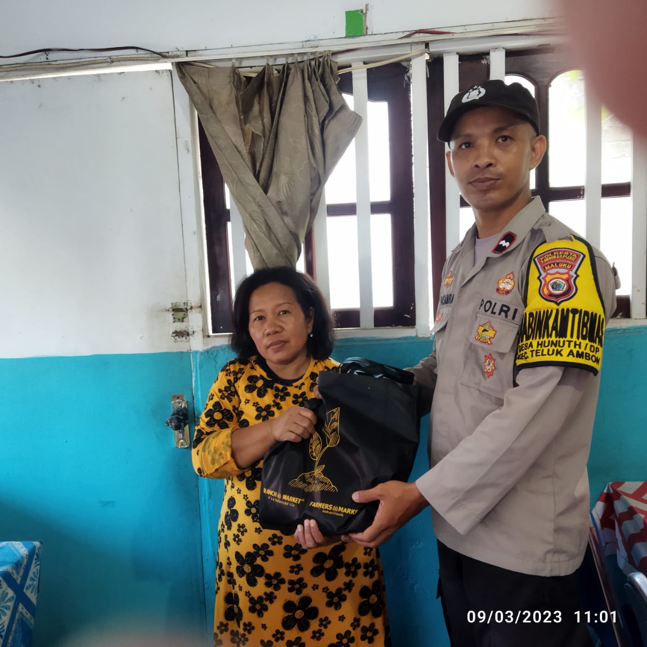 Wujudkan Kamtibmas yang Kondusif, Bhabinkamtibmas Desa Hunuth Sambangi Warga Binaan di RT.005/RW.03